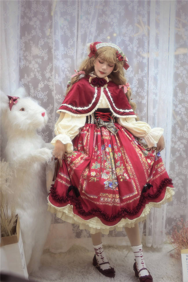 Miss Point ~The Song of Harvest Velvet Lolita Cape 36cm