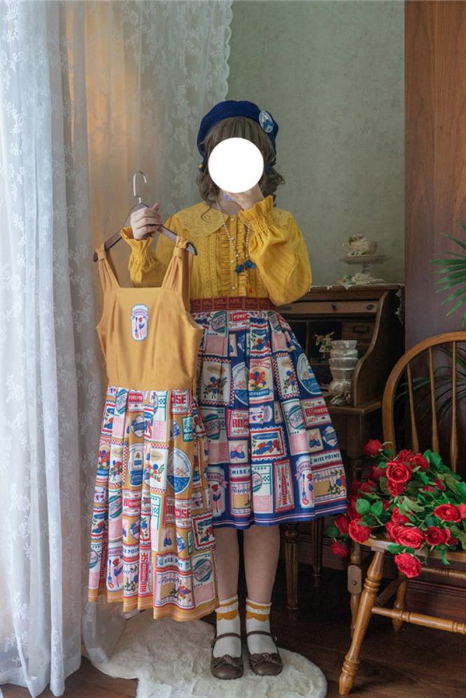 Miss Point ~Roseberry Printed Lolita Skirt