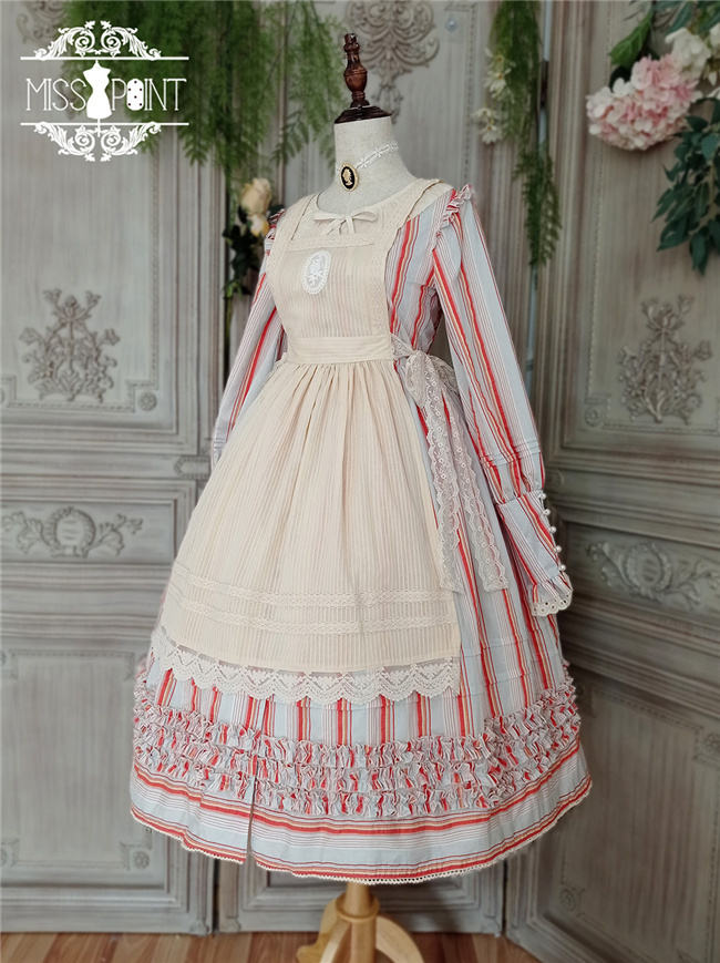 Miss Point ~ Alisa~ Lolita Beige Apron -Pre-order