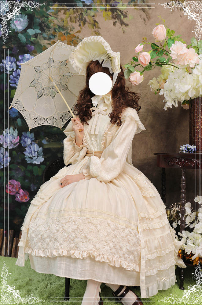 Miss Point ~Margaret Daily Wear Cotton Lolita OP -Pre-order
