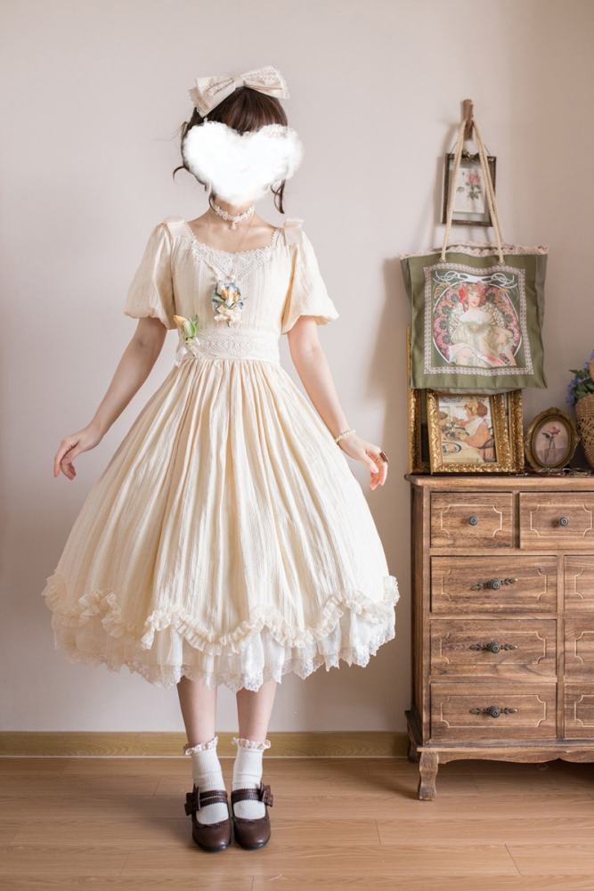 Miss Point ~Tulipa 2.0 Vintage Lolita OP -Pre-order