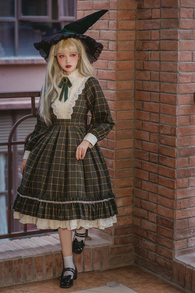 Miss Point Rose Humanoid 3.0 Gingham Vintage Lolita OP -Pre-order