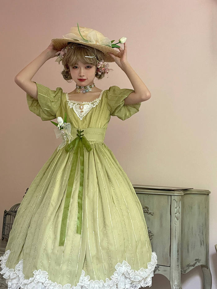 Miss Point ~Tulipa Vintage Lolita OP Short/Long Version -Pre-order