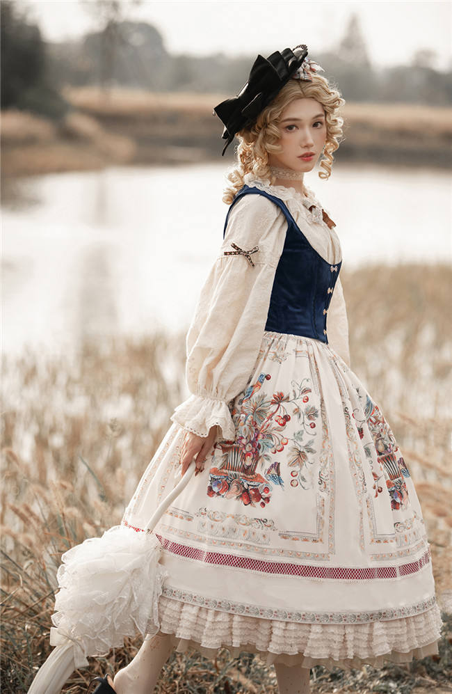 Miss Point ~The Song of Harvest Velvet Fishbone Lolita Vest -Pre-order