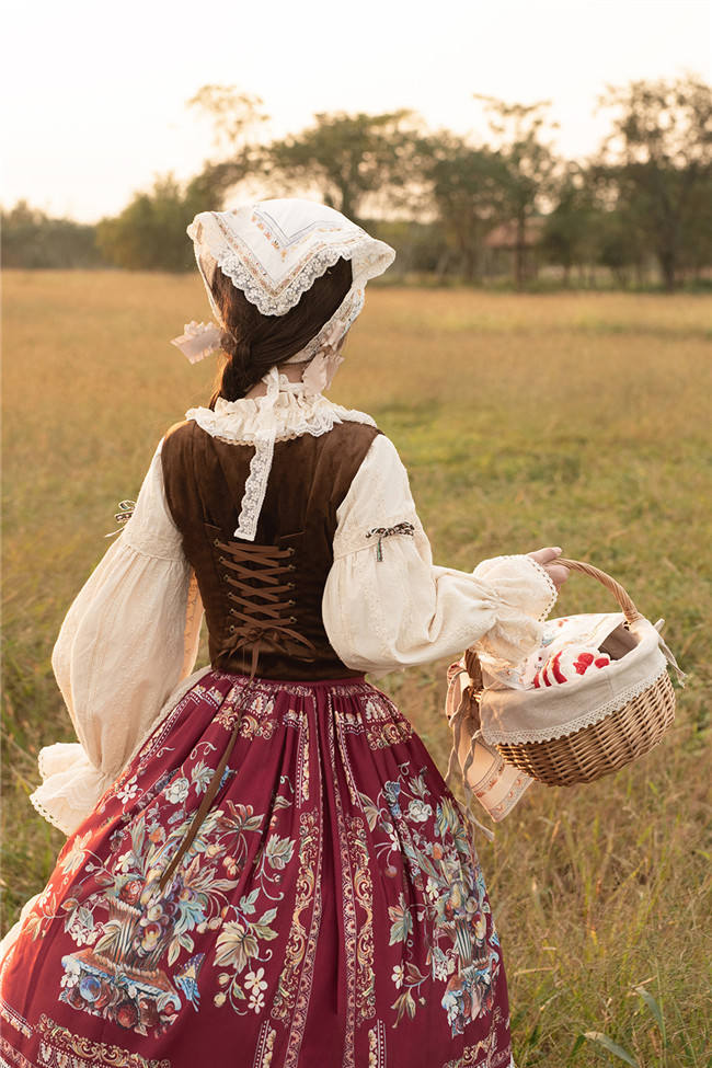 Miss Point ~The Song of Harvest Velvet Fishbone Lolita Vest -Pre-order