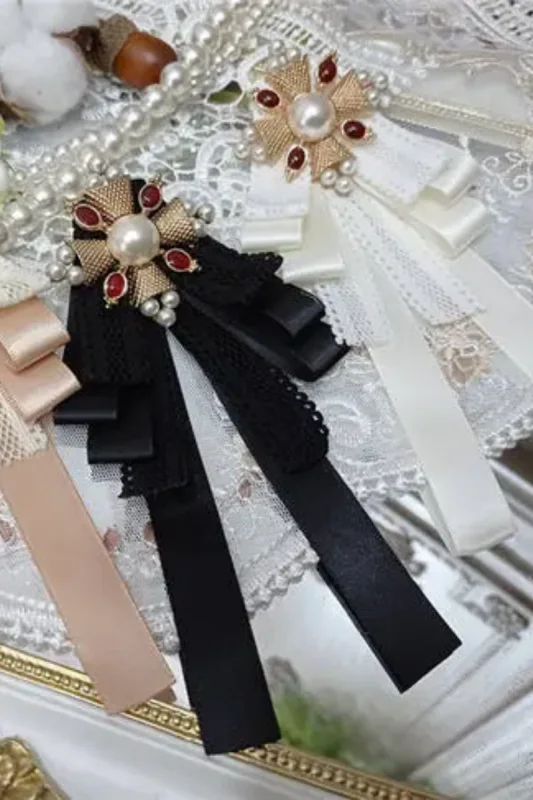 Miss Point Rose Humanoid~ Lolita Brooch -Ready Made