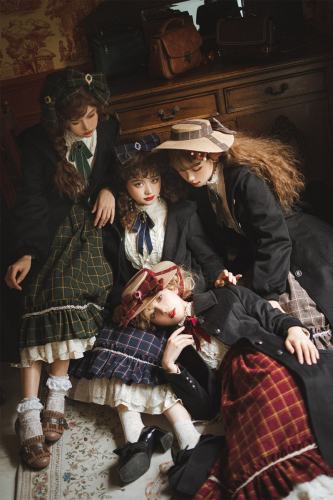 Miss Point Rose Humanoid 3.0 Gingham Vintage Lolita OP -Pre-order