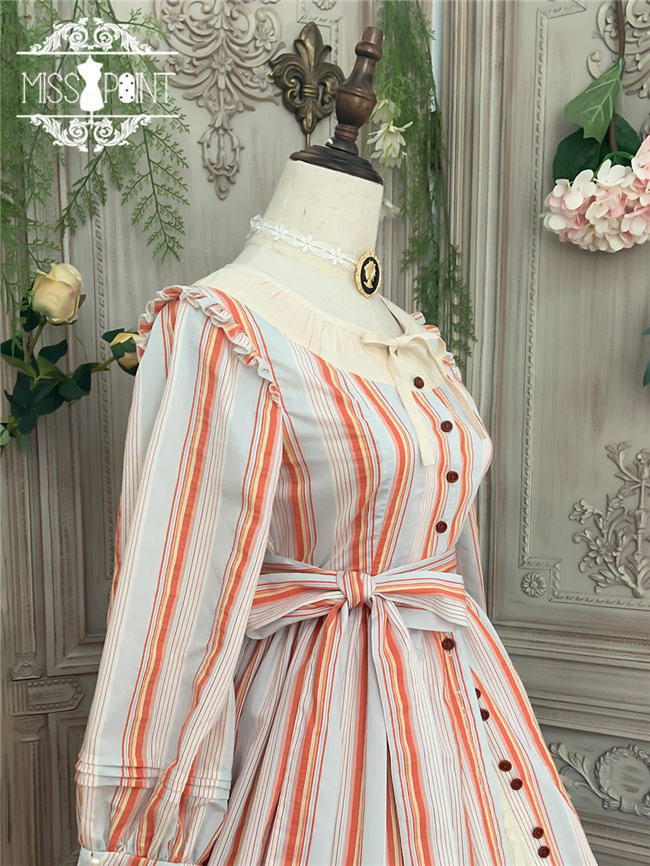 Miss Point ~ Alisa~ Lolita OP Striped Maid Version -Pre-order