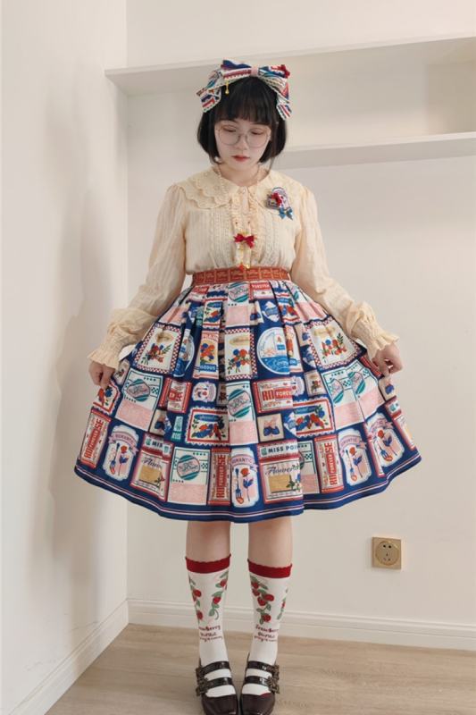 Miss Point ~Roseberry Printed Lolita Skirt