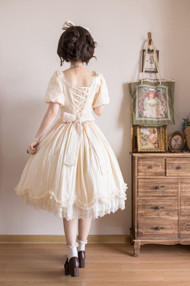 Miss Point ~Tulipa 2.0 Vintage Lolita OP -Pre-order