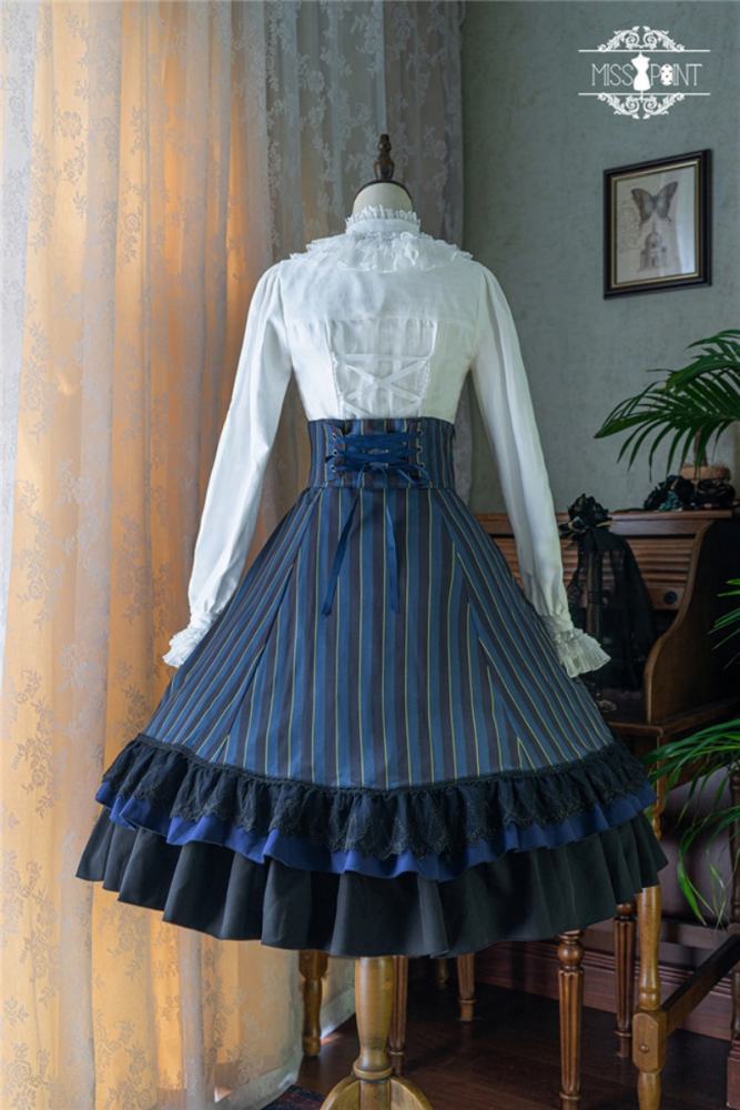 Miss Point ~The Pointe Estate Stripe High Waist Lolita Skirt