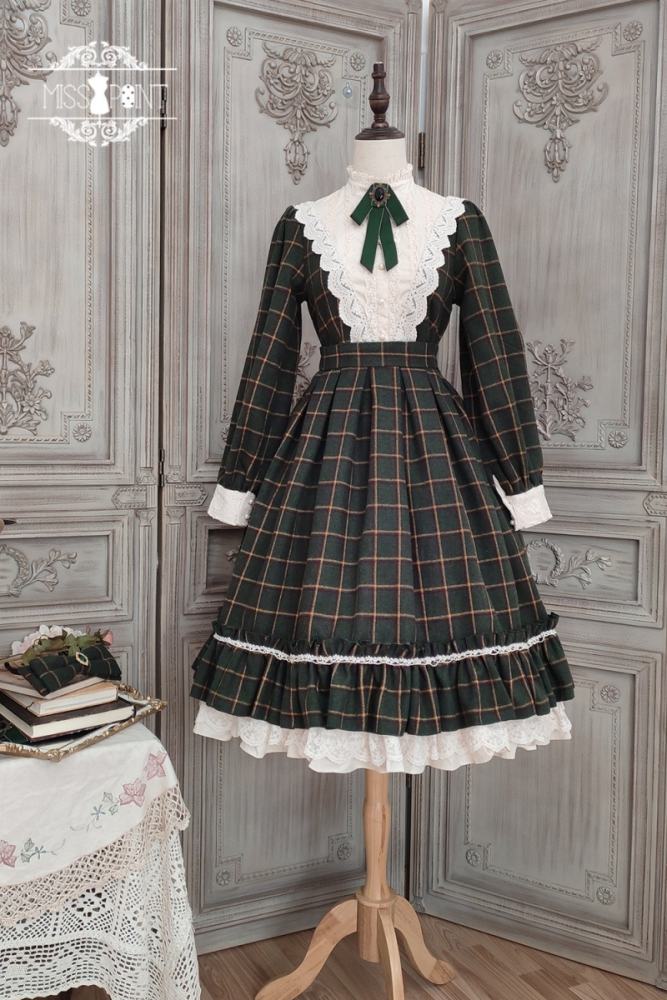 Miss Point Rose Humanoid 3.0 Gingham Vintage Lolita OP -Pre-order