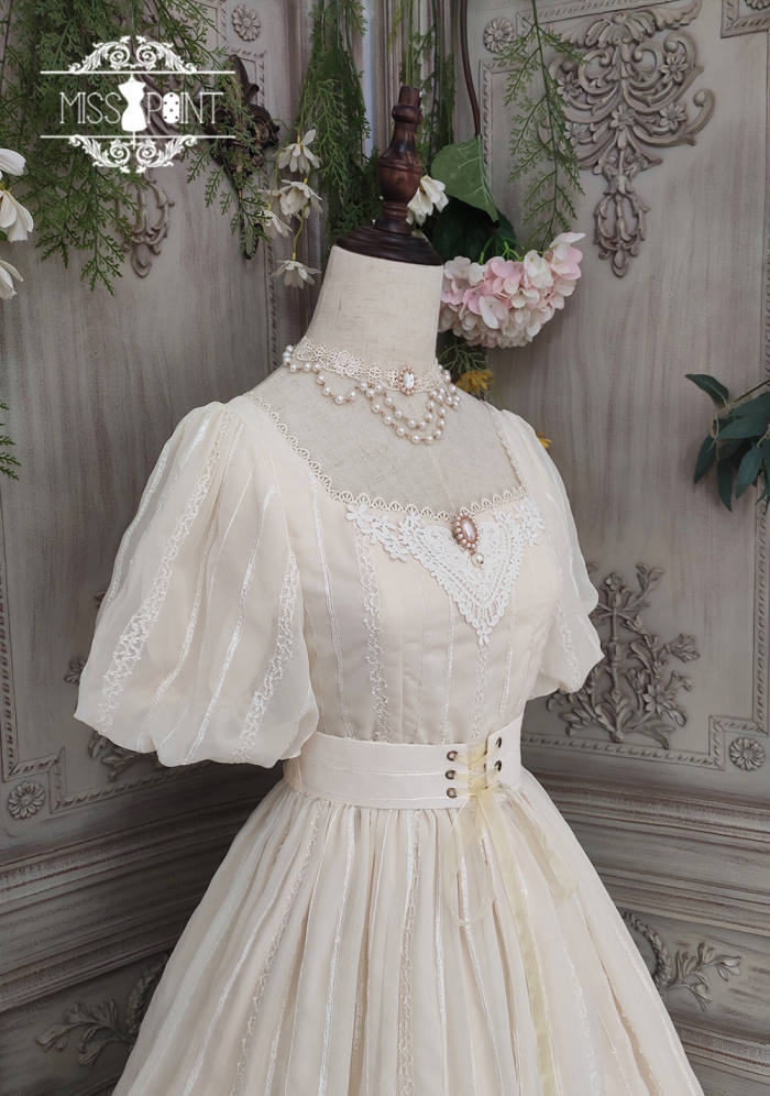 Miss Point ~Tulipa Vintage Lolita OP Short/Long Version -Pre-order