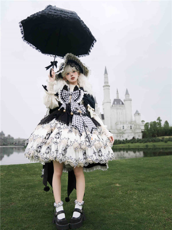 Bramble Rose Cat Witch Lolita Dress Full Set