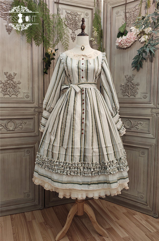 Miss Point ~ Alisa~ Lolita OP Striped Maid Version -Pre-order