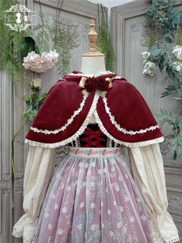 Miss Point ~The Song of Harvest Velvet Lolita Cape 36cm