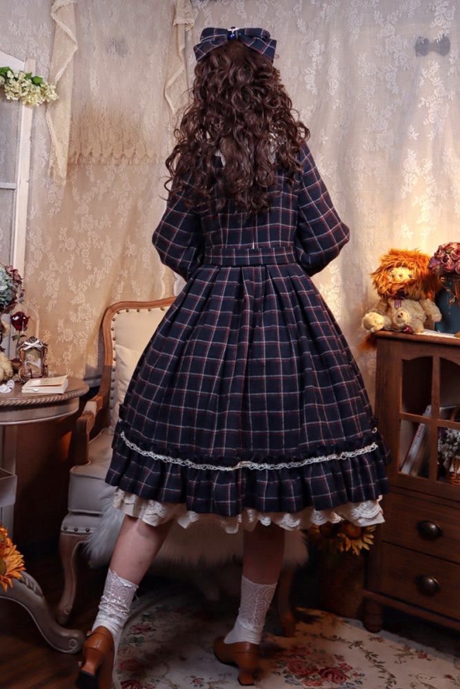 Miss Point Rose Humanoid 3.0 Gingham Vintage Lolita OP -Pre-order