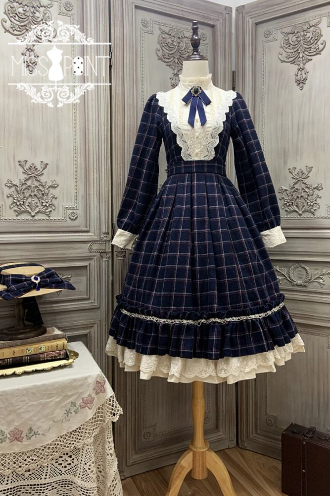 Miss Point Rose Humanoid 3.0 Gingham Vintage Lolita OP -Pre-order