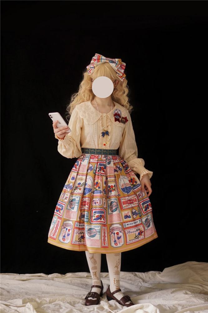 Miss Point ~Roseberry Printed Lolita Skirt