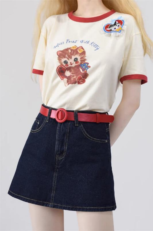 Miss Point Sweet Kitty T-shirt