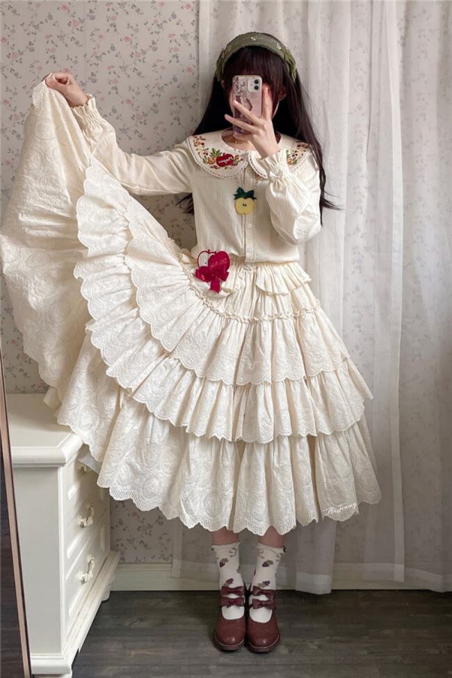 Miss Point ~Little Fox in Wood Cotton Lolita Underskirt