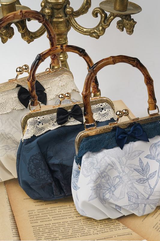 Komomo ~Peony Whisper~ Lolita Side Clips Bag and Sleeves