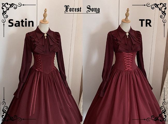 Forest Song ~Astris~ High Waist Fishbone Gothic Lolita Skirt