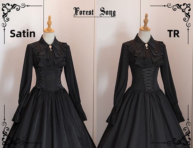 Forest Song ~Astris~ High Waist Fishbone Gothic Lolita Skirt