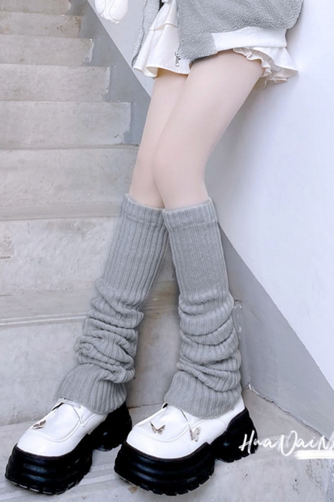 Hua Nai Cat Warm Slouchy Knee High Socks