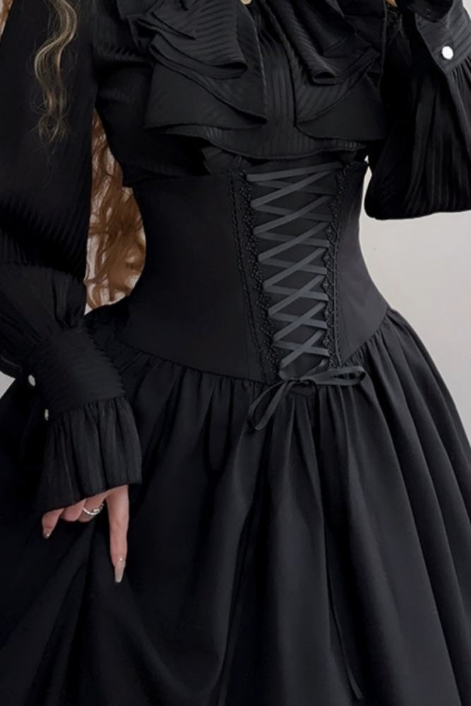 Forest Song ~Astris~ High Waist Fishbone Gothic Lolita Skirt