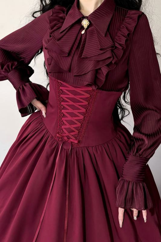 Forest Song ~Astris~ High Waist Fishbone Gothic Lolita Skirt