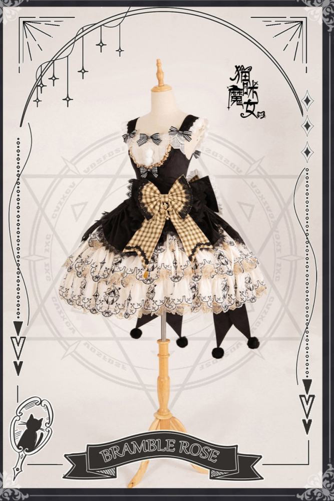 Bramble Rose Cat Witch Lolita Dress Full Set