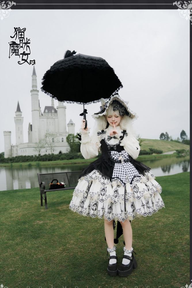 Bramble Rose Cat Witch Lolita Dress Full Set