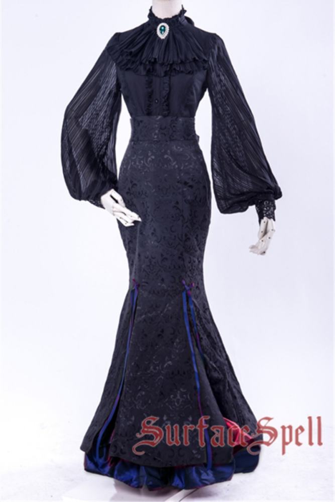 Surface Spell ~Lorelai Gothic Lolita Fishtail Skirt