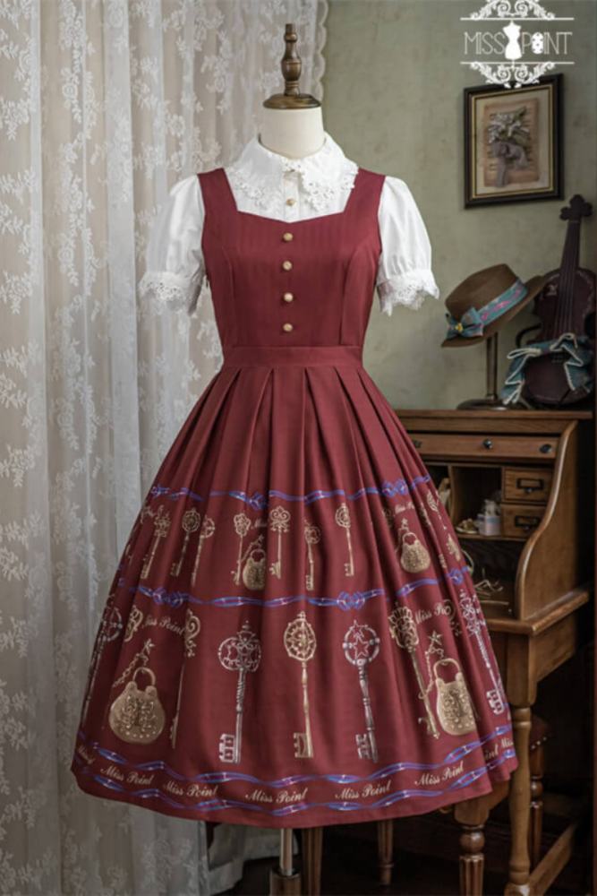 Miss Point Antique Key Classic Lolita Jumper Dress