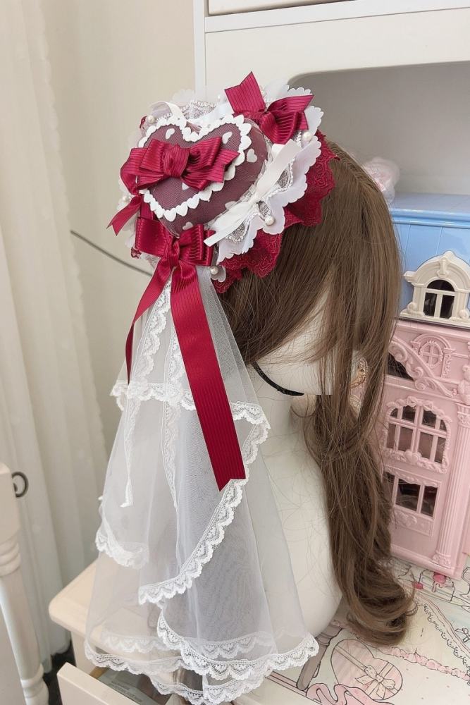 Heart Bowknot Tea Party Lovely Lolita Little Hat
