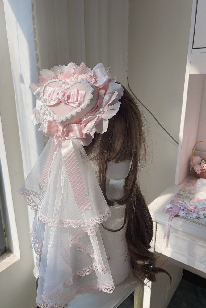 Heart Bowknot Tea Party Lovely Lolita Little Hat