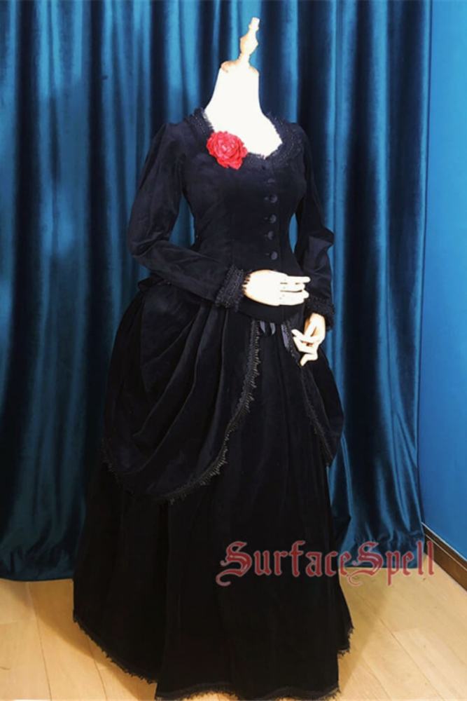 Surface Spell Twilight Manor Gothic Lolita Skirt, Coat and Hat