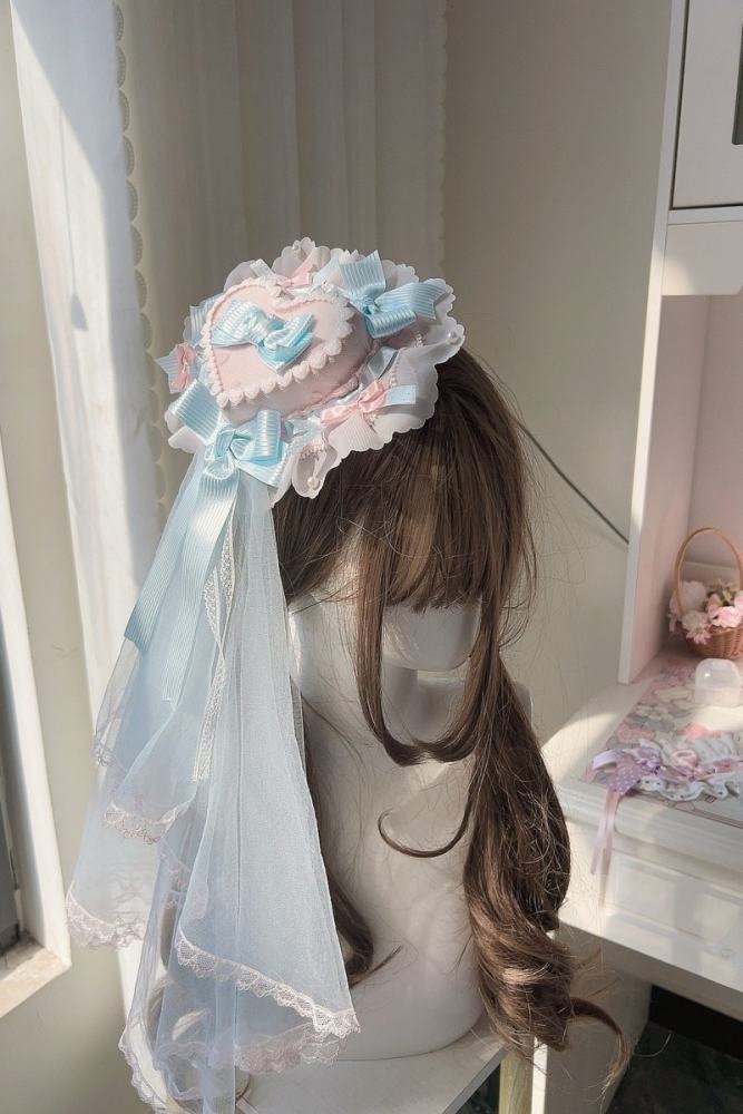Heart Bowknot Tea Party Lovely Lolita Little Hat
