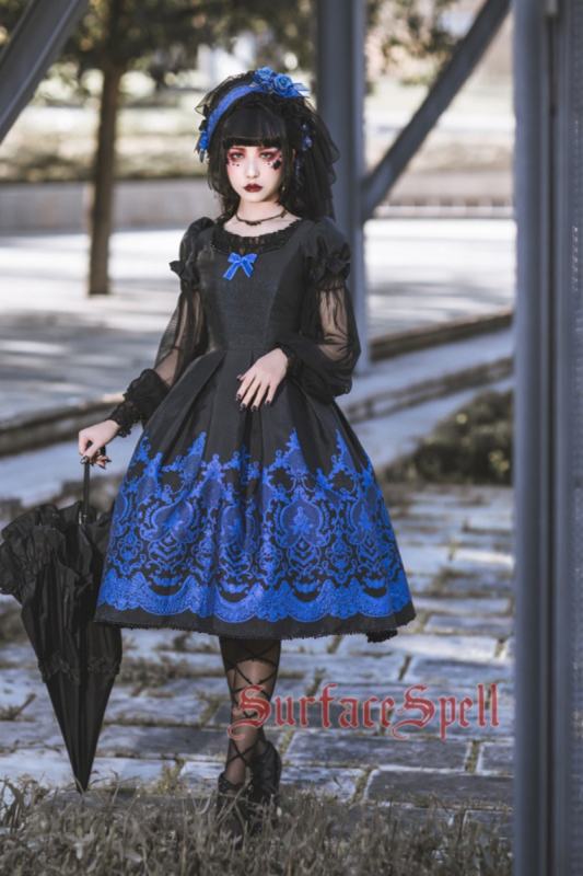 Surface Spell ~Nocturne Jacquard Lolita OP