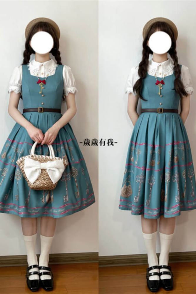 Miss Point Antique Key Classic Lolita Jumper Dress