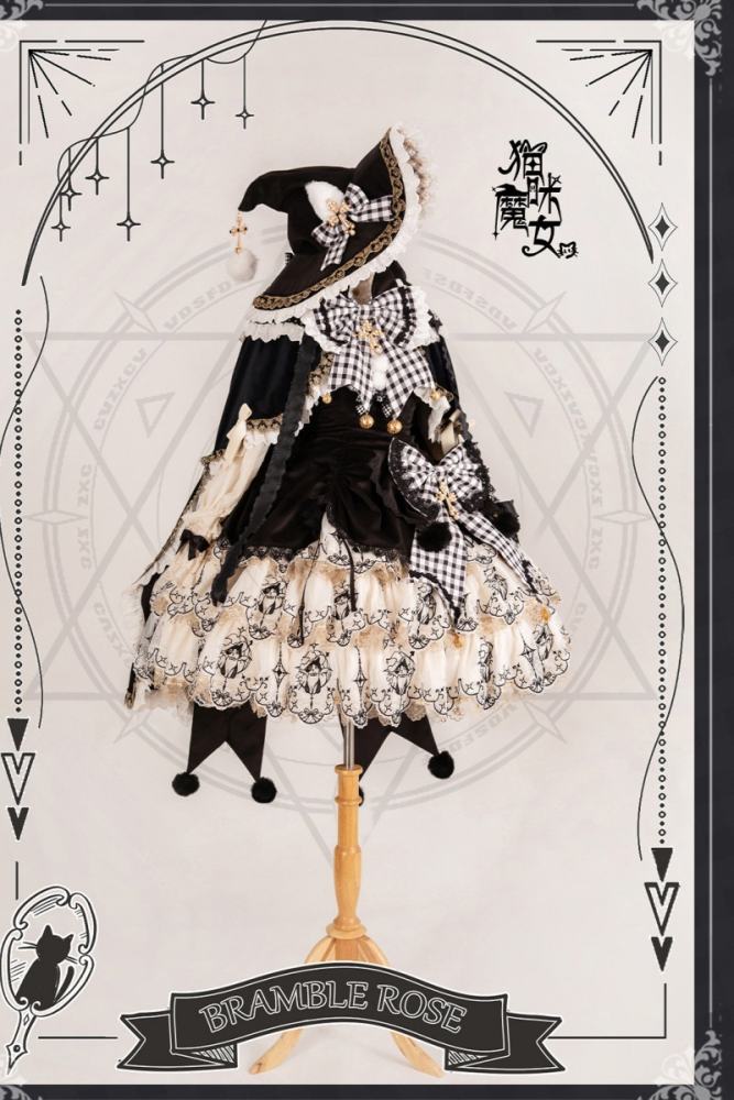 Bramble Rose Cat Witch Lolita Dress Full Set