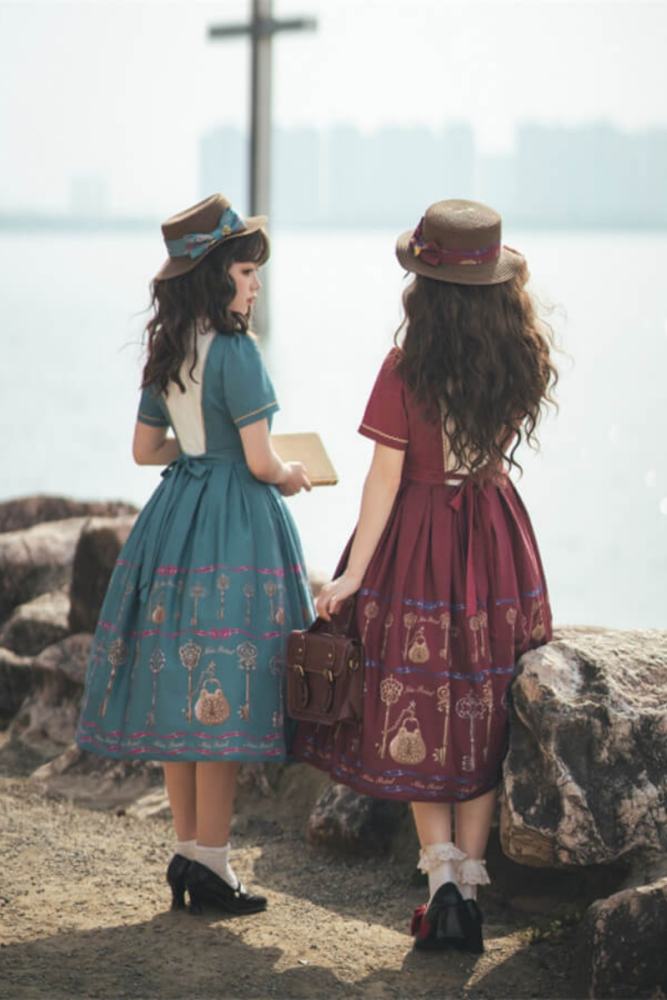 Miss Point Antique Key Classic Lolita OP Dress