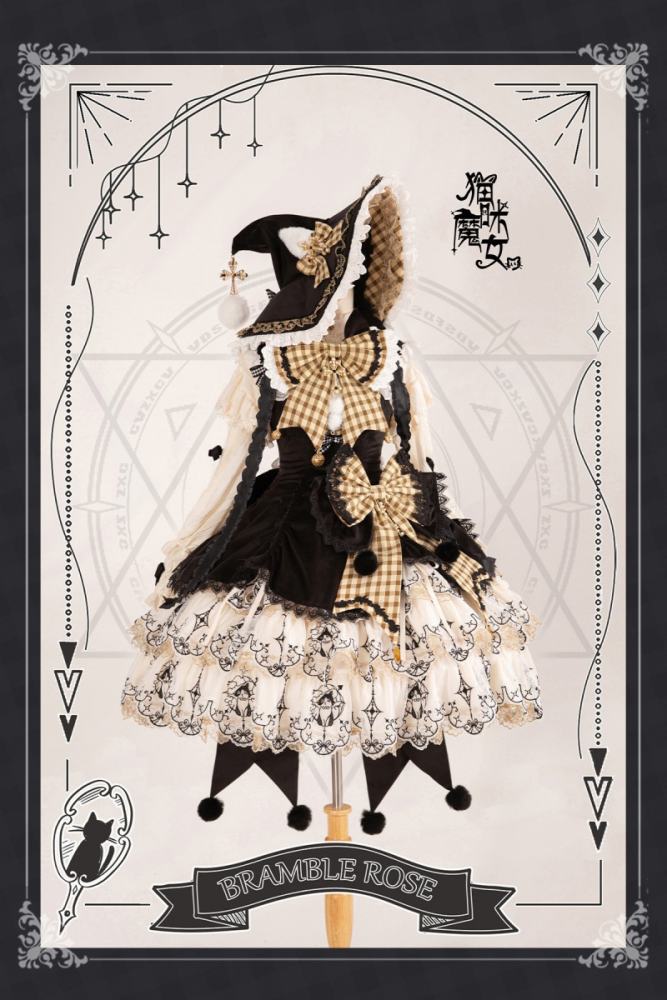 Bramble Rose Cat Witch Lolita Dress Full Set