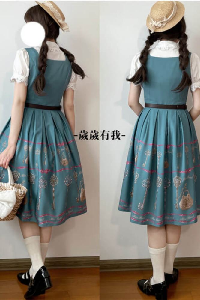 Miss Point Antique Key Classic Lolita Jumper Dress