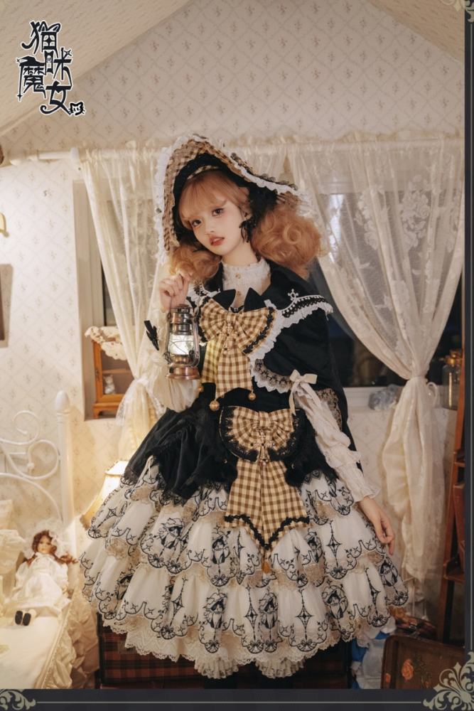 Bramble Rose Cat Witch Lolita Dress Full Set