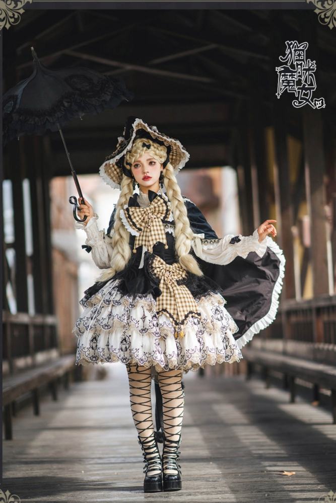 Bramble Rose Cat Witch Lolita Dress Full Set