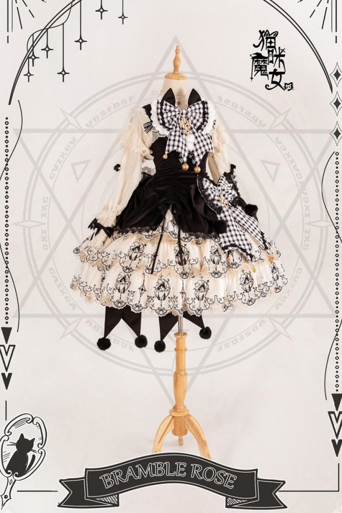 Bramble Rose Cat Witch Lolita Dress Full Set