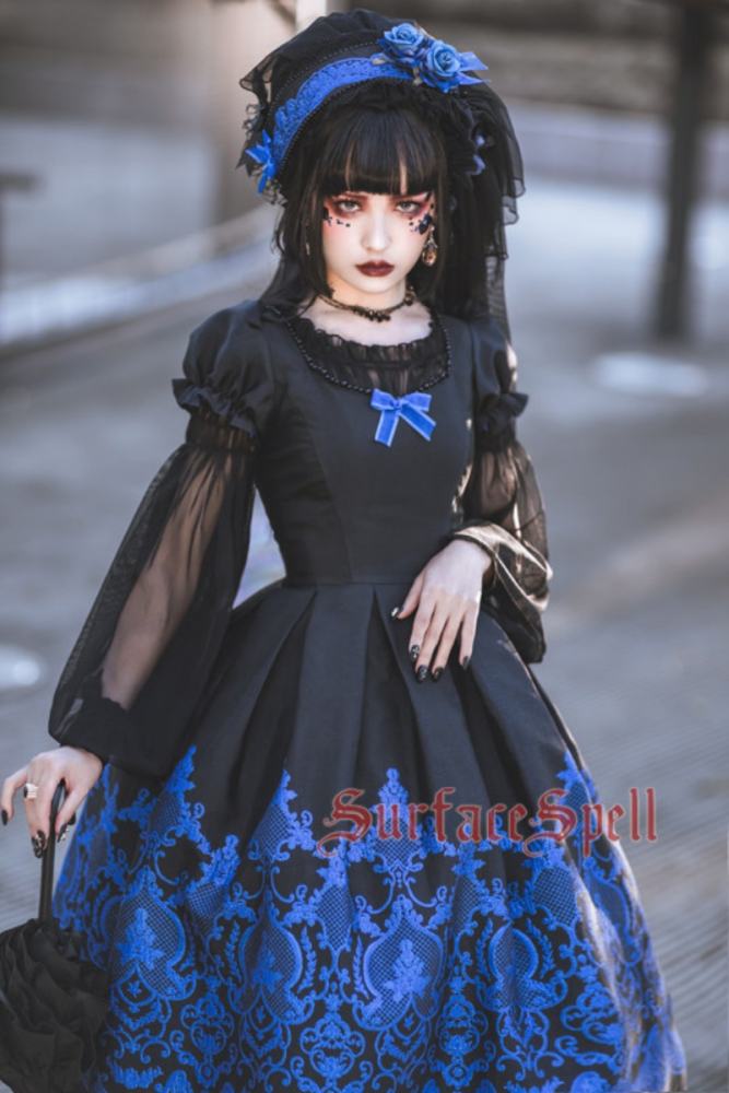 Surface Spell ~Nocturne Jacquard Lolita OP