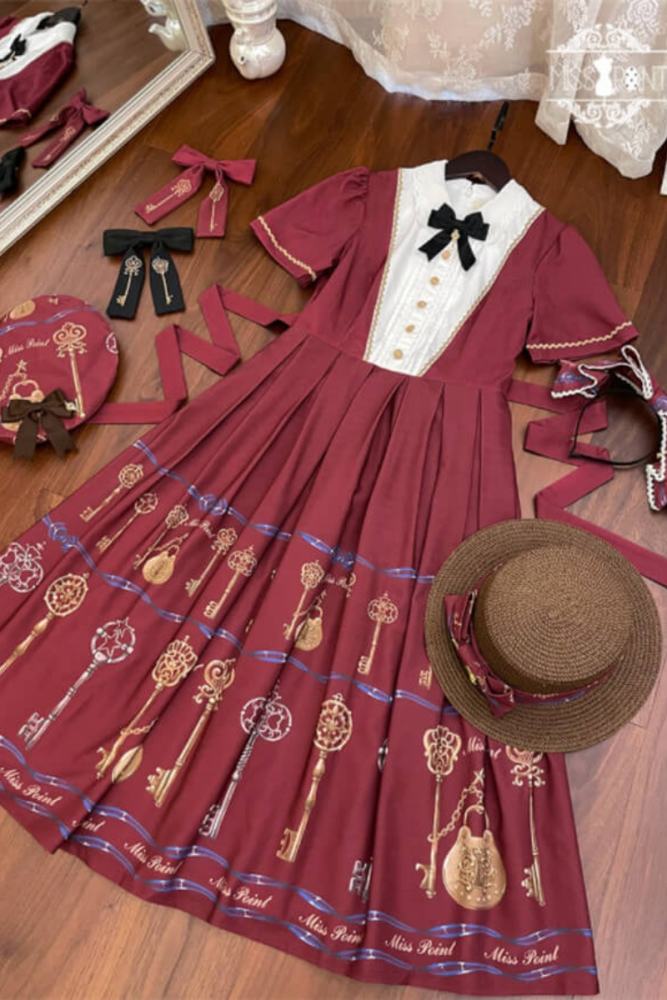 Miss Point Antique Key Classic Lolita OP Dress